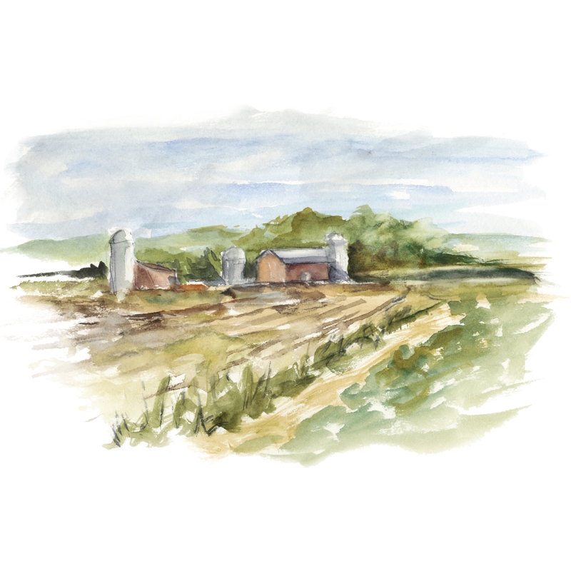 Rurale plein air VI, H 12 po x l 18 po x P 1 po