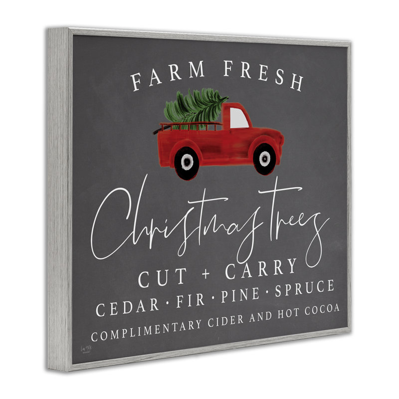 Giclée encadrée Farm Fresh Trees over Grey, design par Lux + Me Designs, H 11 po x l 14 po, Estampe numérique Farmhouse
