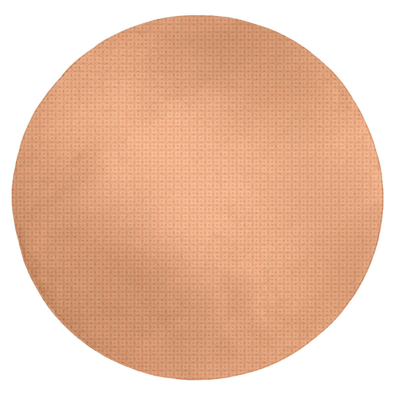 Tapis de zone orange napperon monochrome, Rond 5 pi