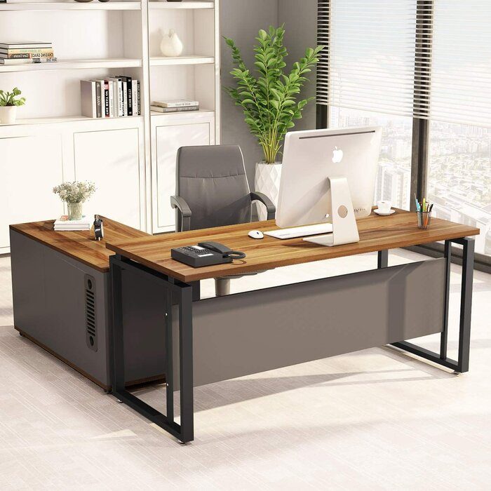 Latitude Run® Aatika 55.12'' Desk & Reviews | Wayfair