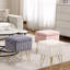 Tabouret de coiffeuse moderne avec 4 pieds en métal et rangement, repose-pieds multi-usage pour chambre de maquillage-801842866