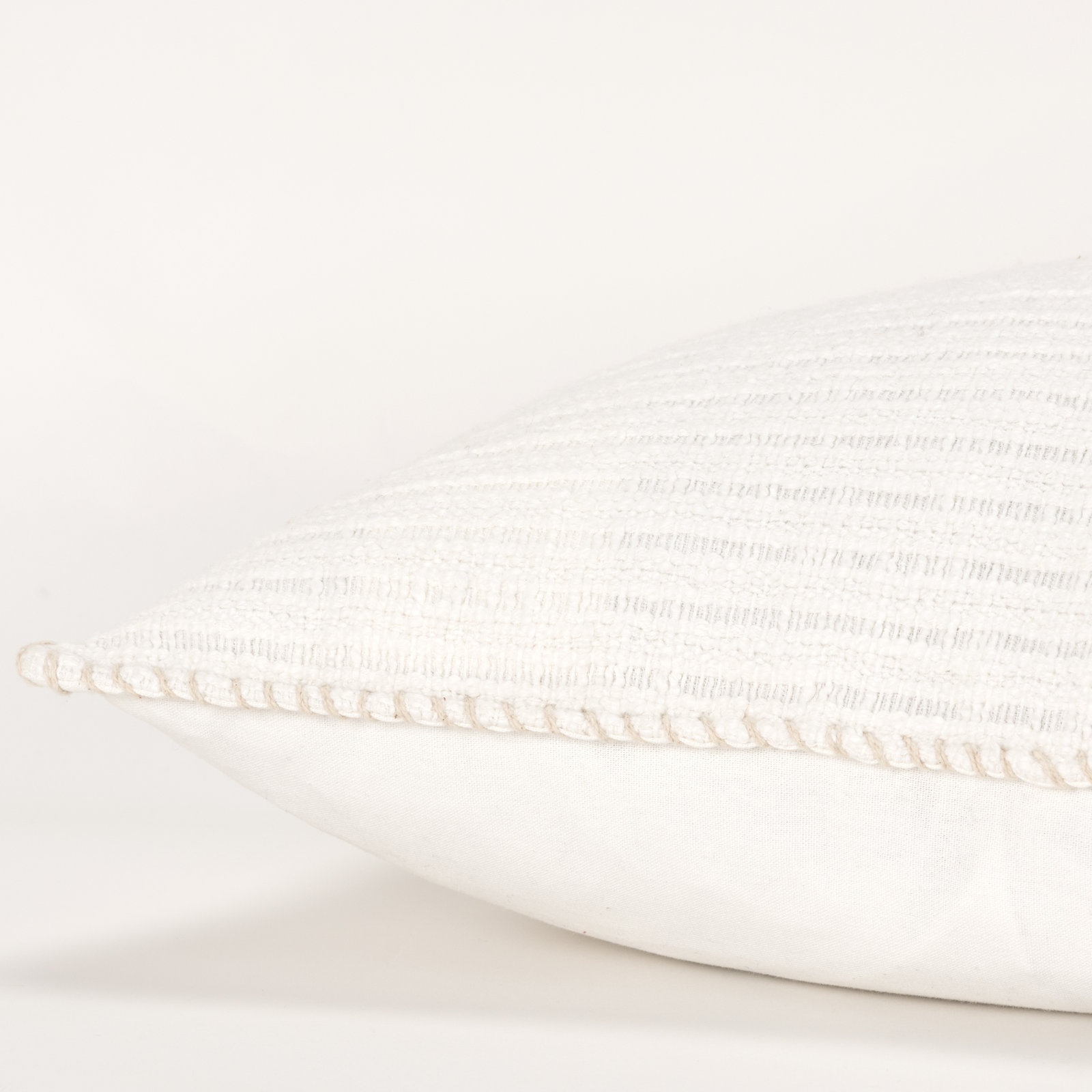  Cotton Square Throw Pillow, White