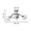 Alifonso Glass Semi Flush Mount-112352899