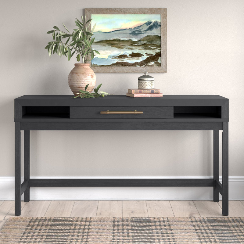 Appleton 66'' Console Table, Charred Oak