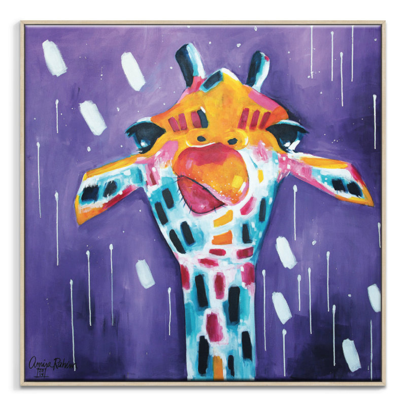 Purple Gino by Amira Rahim - Print on Canvas, Timber, 102cm H x 102cm W