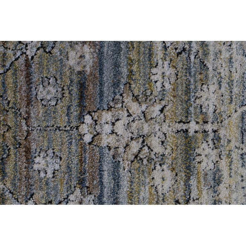 TREVI 13254-815 BEIGE/CREAM/BLUE, Rectangle 6'7" x 9'10"