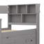 Lit plateforme simple capitaine avec bibliothèques de rangement intégrées et tablettes intégrées-26365387