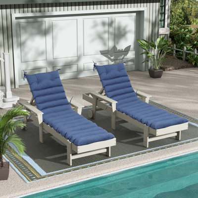 Ensemble de 2 coussins de chaise longue, l 73 po x L 24 po