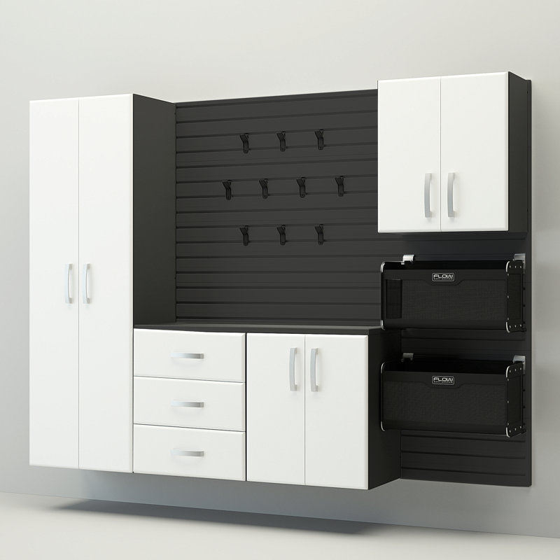 Deluxe 4 Piece Storage System, Black/White