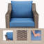 Chaises de patio d'extérieur en rotin avec coussins Tya-1192263213