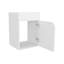 Meuble-lavabo flottant blanc avec porte simple et charnière européenne à fermeture douce, profil rectangulaire moderne, matériau en panneau de particules, meuble-lavabo 11H x 26W 19D, 21,6H 15,6W 12,6D-1140427090