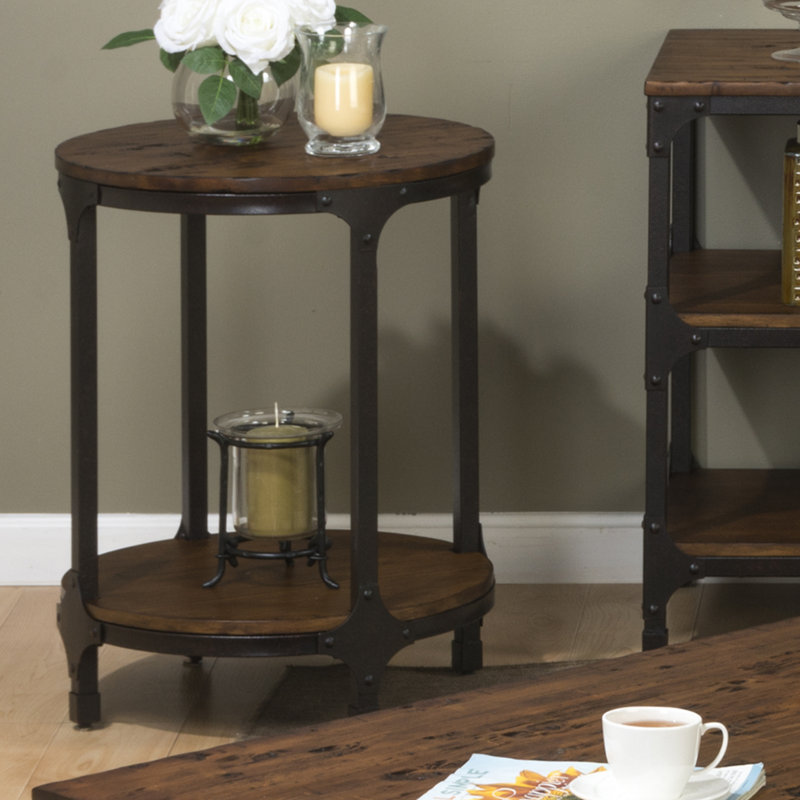 Fabiola Solid Wood Top End Table