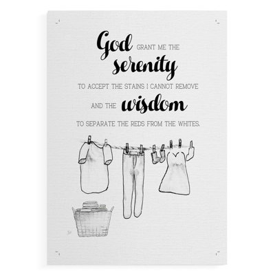Laundry Serenity -Canvas Print Only - NOT FRAMED