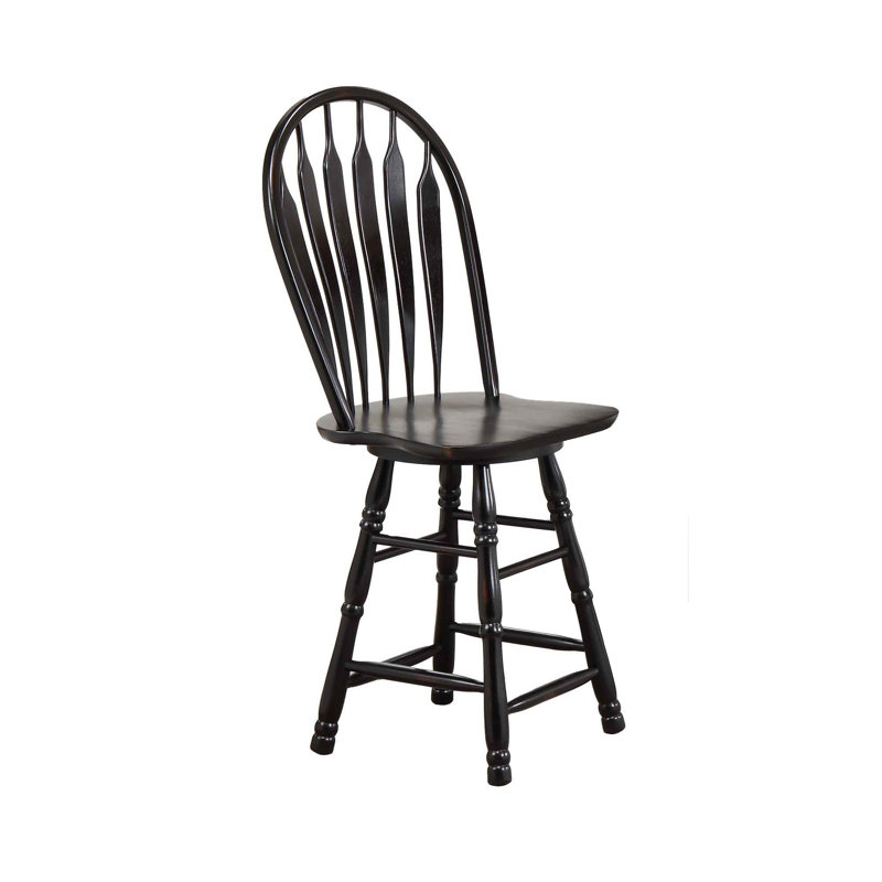 Azizi Kitchen Island Set, Antique Black