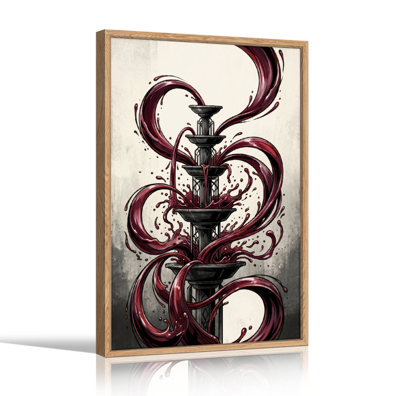 «Dark Flow», reproduction d'art sur toile, ensemble de 1, Naturel, 24"H x 18"W