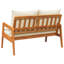  Garden Bench With Cushions 45.3X25.6X28.0 In Solid Acacia Wood