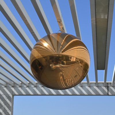 Ninghaovov 19.6in Inflatable Mirror Ball,Big Shiny Inflatable Ball Silver/Gold/Iridescent,PVC Hanging Large Disco Ball Decor For Party, Concerts, Stage, Wedding Decoration (1 Piece,Without Air Pump