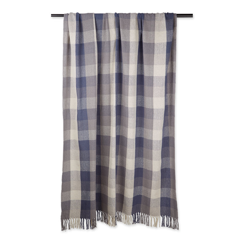 Jeté 100% coton , Bleu français
