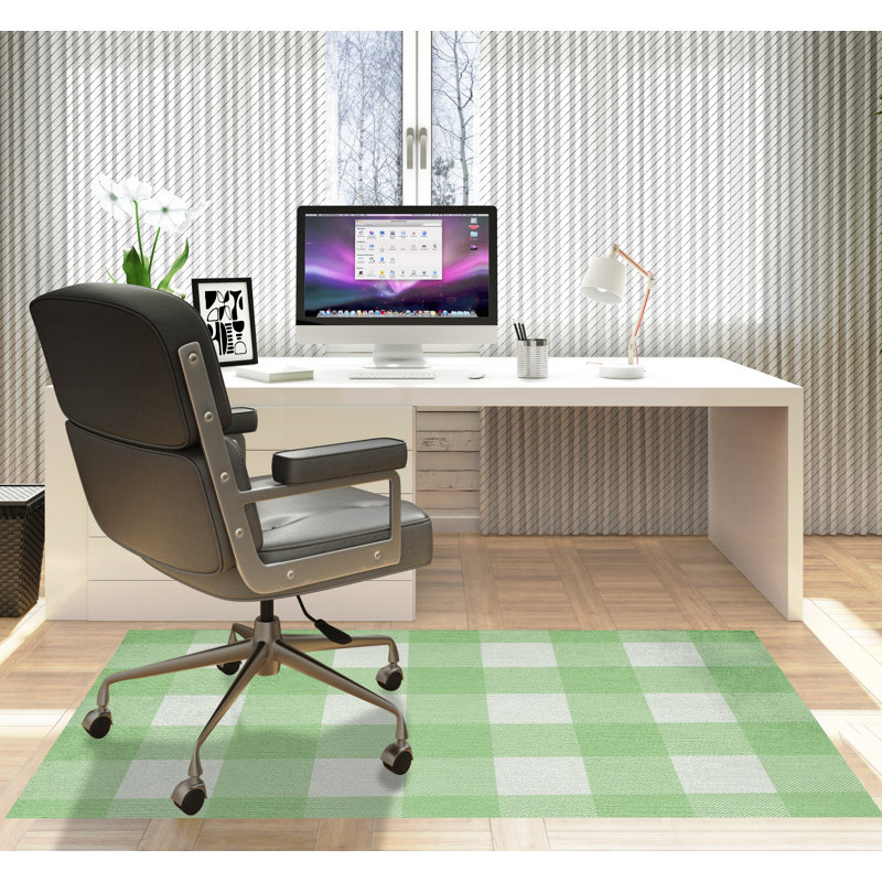 Tapis de chaise rectangulaire Chico, L 36 po x L 60 po, Menthe