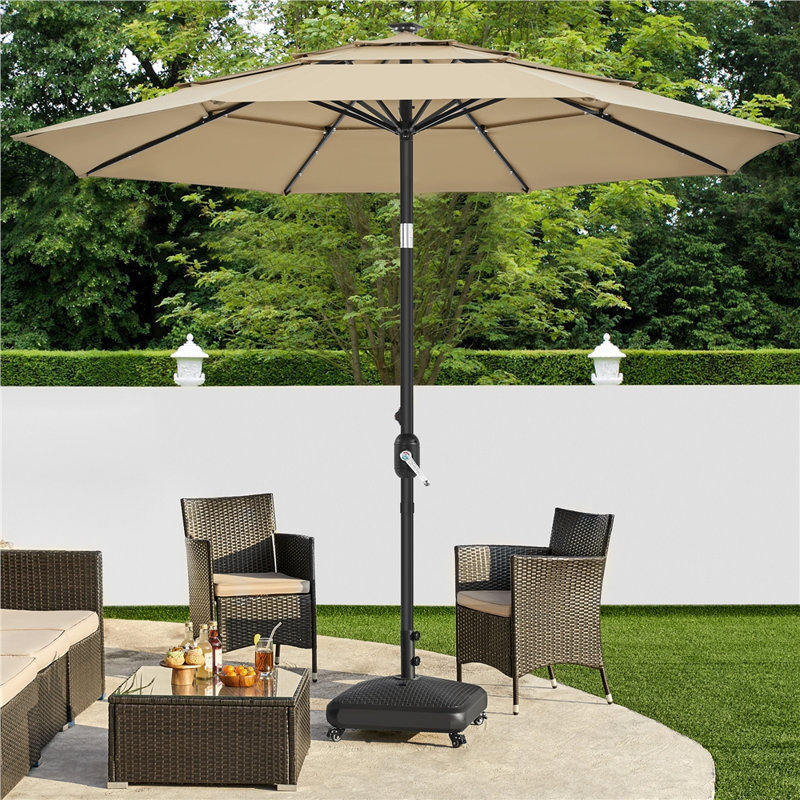 5.5kg Polyvinyl Chloride (PVC) Free Standing Umbrella Base with Wheels