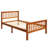 Oak Wood Platform Bed With Slat Support - Improves Sleep Quality Construction Ensures Long-Term Use In Bedroom