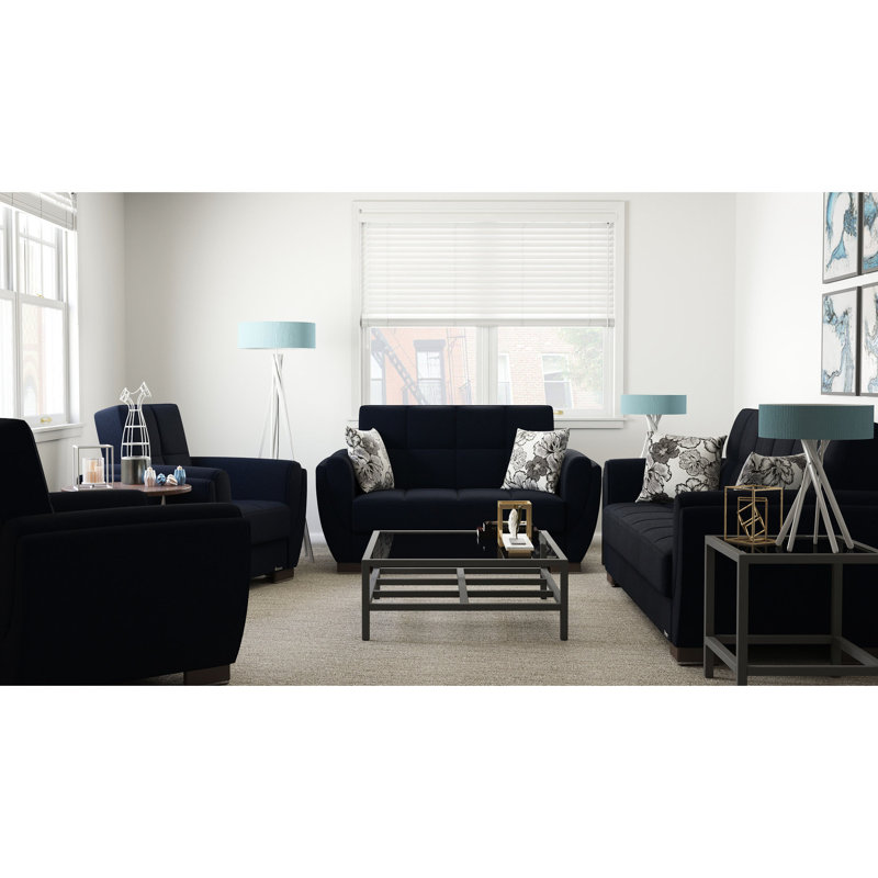 Fauteuil bleu foncé avec espace de rangement - Fonctionnalité de mobilier fonctionnel