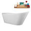 71" Streamline Freestanding Tub and Tray With Internal Drain-101697655