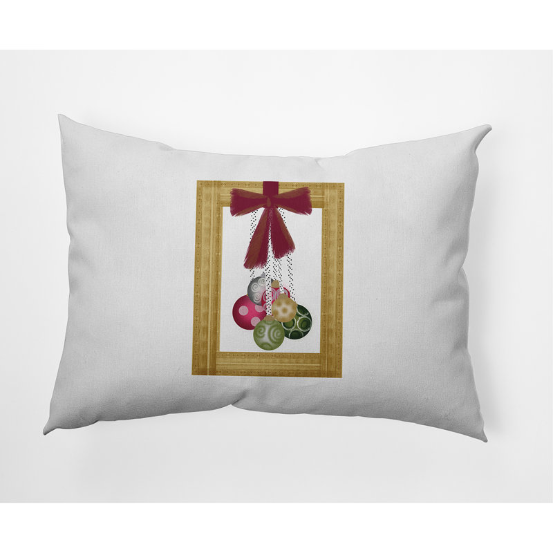 Outdoor Reversible Throw Pillow, Yellow
