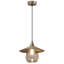 Luminaire suspendu en verre et en métal 1 lumière l 11,8 po Virna