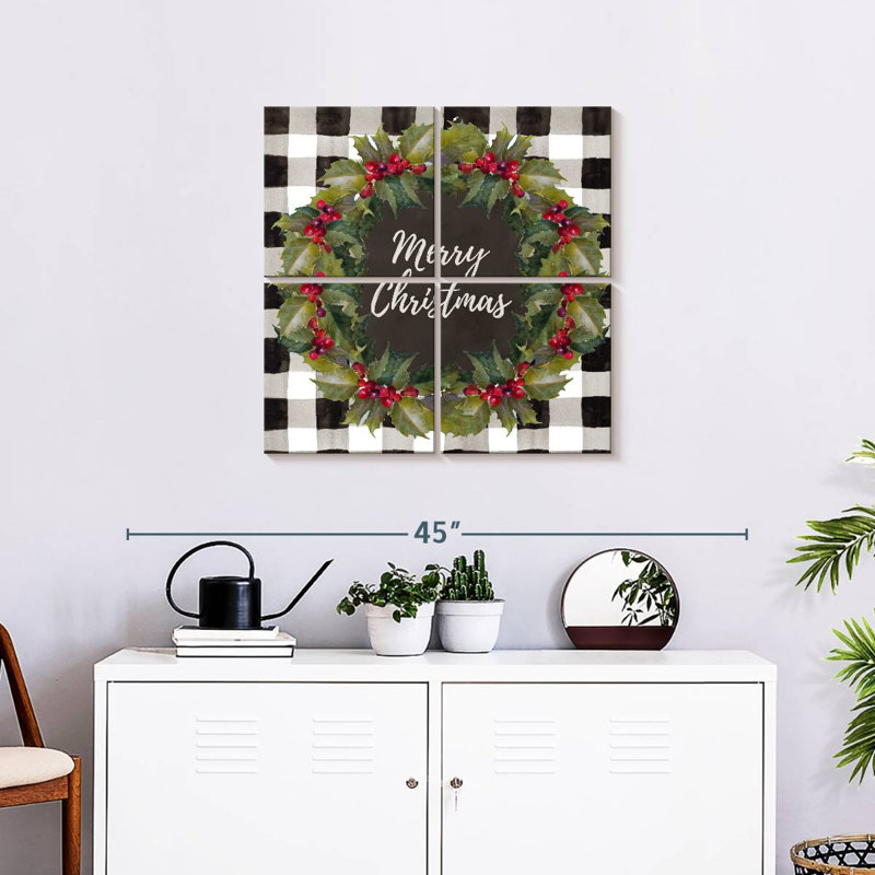 Couronne de Noël à carreaux Lelend Buffalo