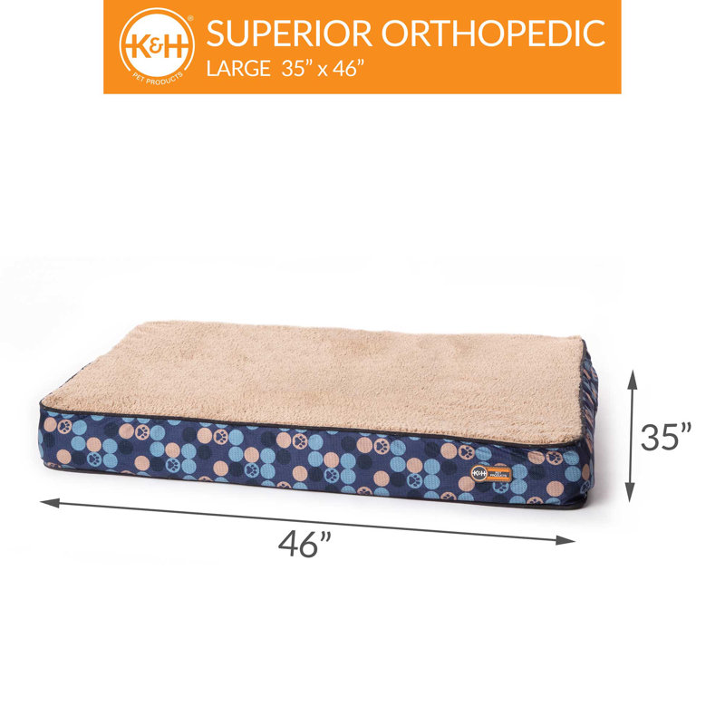 Lit orthopédique pour chien Superior, Bleu marine, Grand
