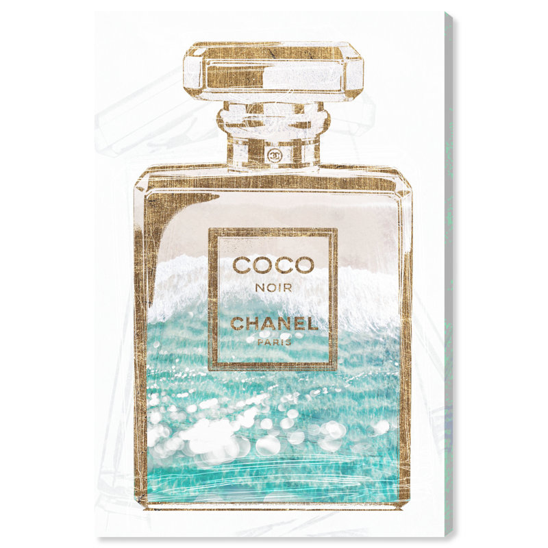 «Coco Water Love Ocean Glam Perfumes», impression sur toile, H 54 po x l 36 po