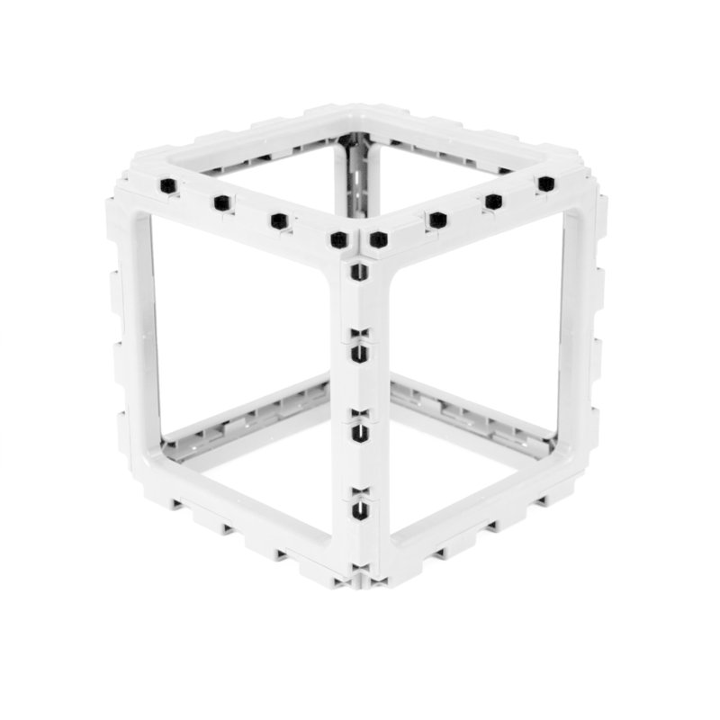 Void Modular Cube – 10-Cube Set | Solid Structural Blocks For Furniture & Décor – White, White