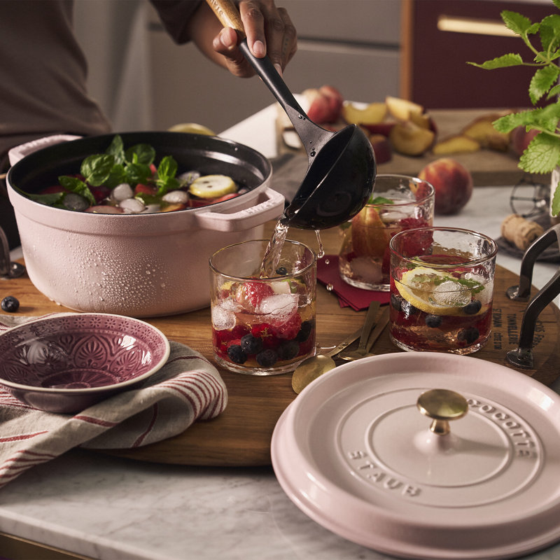 Staub Cast Iron 4-Qt Round Dutch Oven - Peony Pink