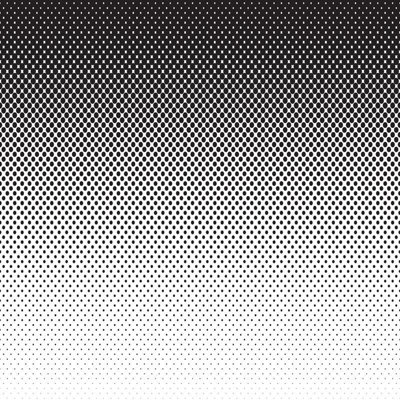 Papier peint adhésif à pois dégradé noir et blanc N05155
