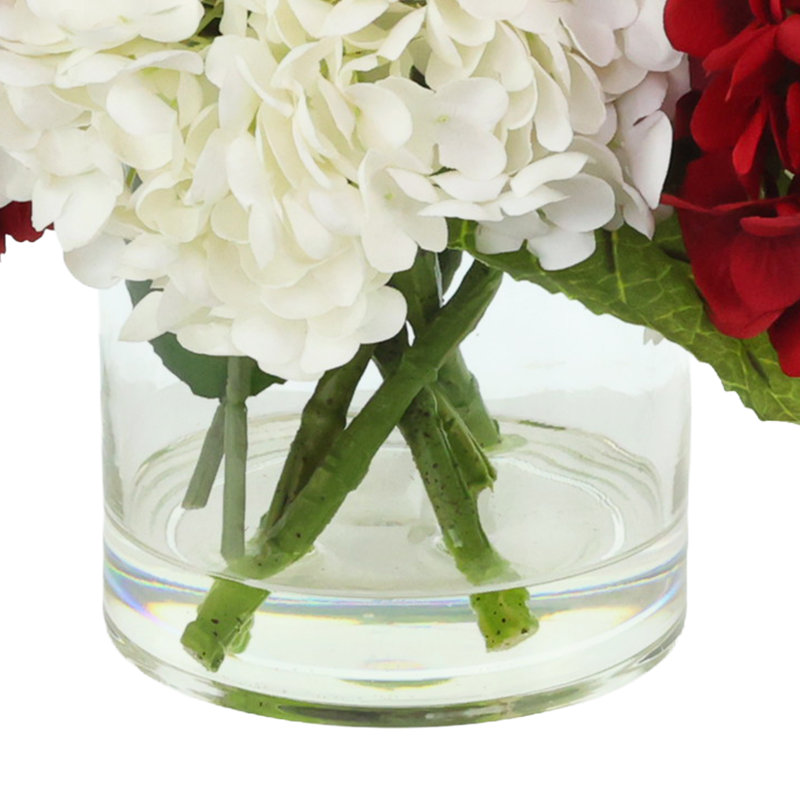 Hydrangeas in Glass Vase