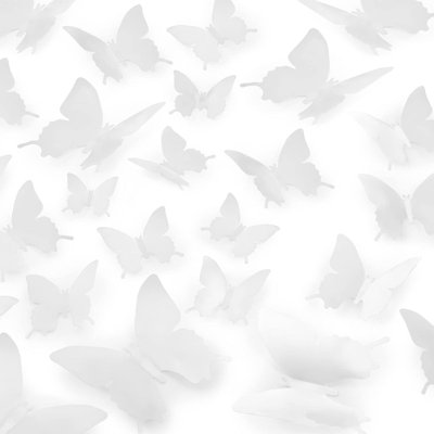 Décoration murale 3D Zulay Home - 24 pièces de décorations de papillons avec 3 tailles différentes