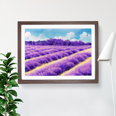 Watercolour Lavender Field Vol.2 - Single Picture Frame Print