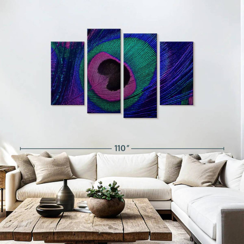 Brampt Peacock Feather Plume Spot, 48" H x 75" W