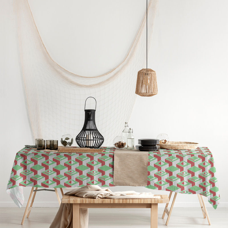 Nappe de gratte-ciels classiques, Vert/rouge