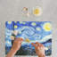 Planche à découper en verre de haute qualité inspirée de la nuit étoilée Van Gogh, idéale pour servir et hacher-114446717