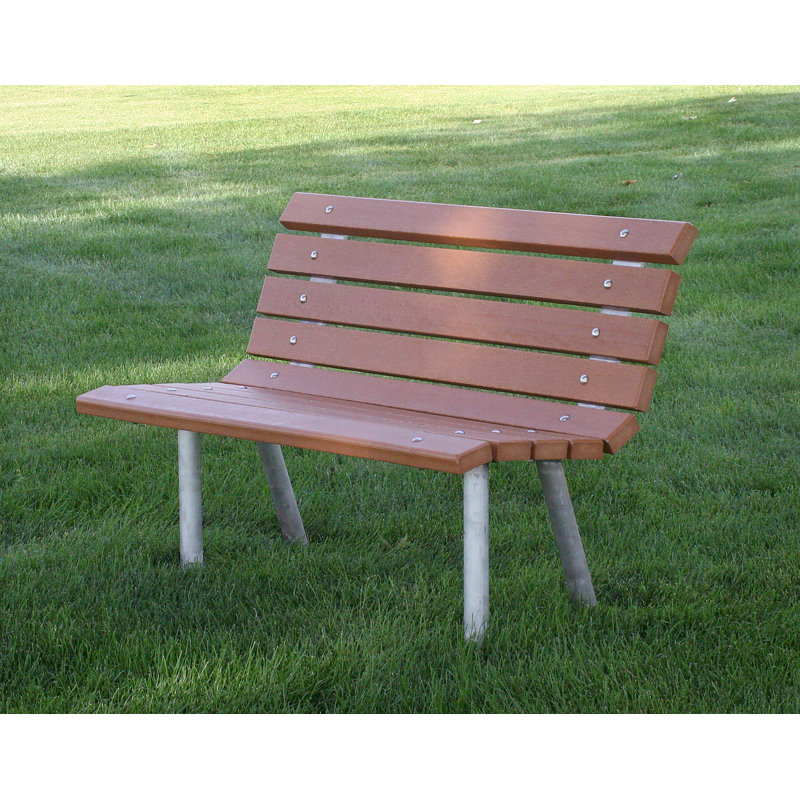 Banc de parc en plastique recyclé st. pete, 4 pi, Cèdre
