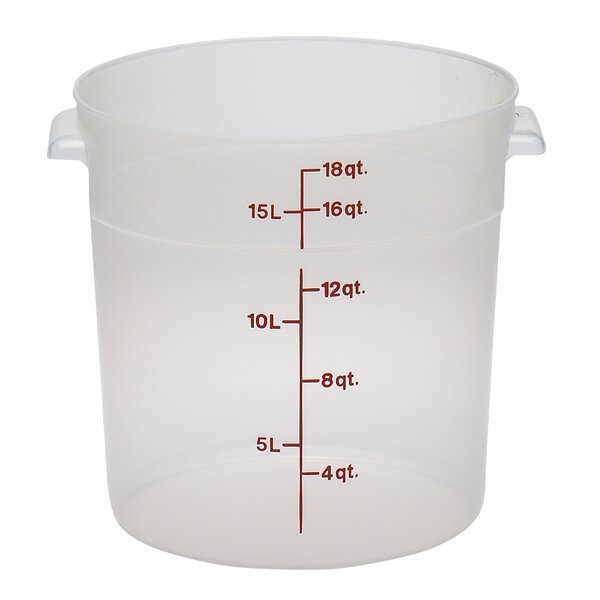 Rubbermaid BRUTE 10 Gallon / 160 Cup White Round Ingredient