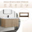 Armoire de salle de bain à fixation flottante 36 po avec lavabo en résine, portes à fermeture douce-457341775