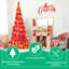 Arbre de Noël pop-up rouge 6 pi