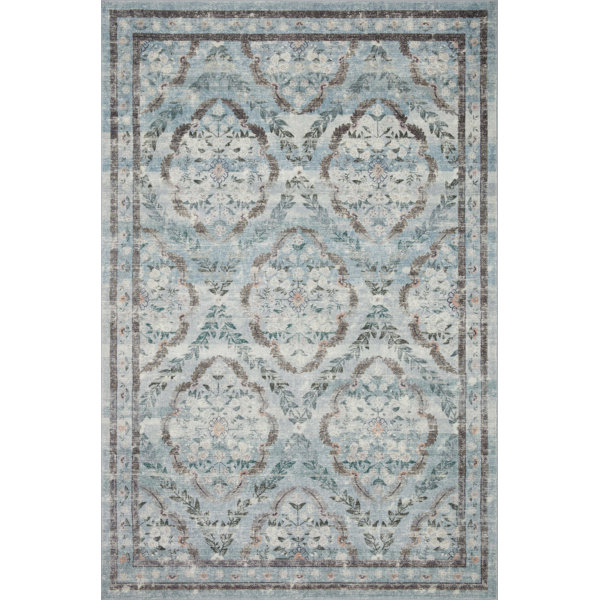 Rifle Paper Co. x Loloi Courtyard Blue Area Rug feat. CloudPile ...