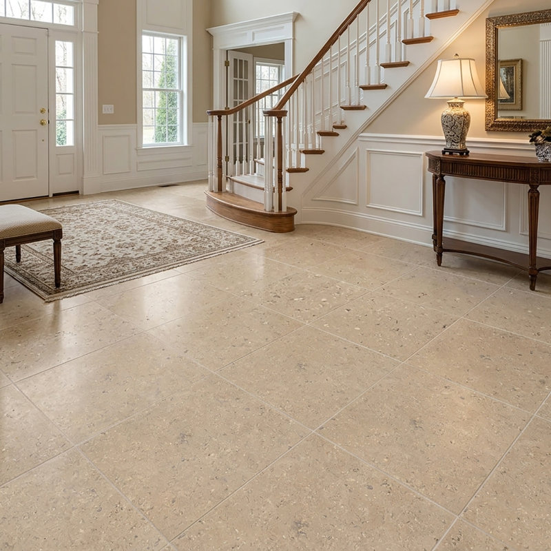 Caspian Almond Honed 12x12 Limestone Tile