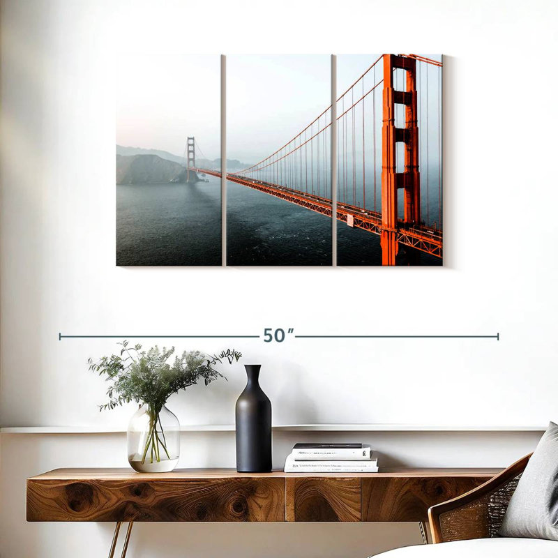 Hazy Golden Gate Bridge, H 24 po x l 38 po
