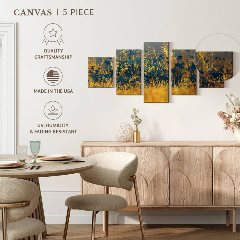Golden Field Foliage, 36" H x 80" W