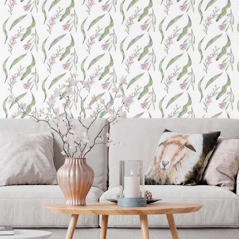 Rouleau de papier peint adhésif Nemeth, Multicolore, L 96 po x l 24 po